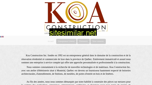 koaconstruction.ca alternative sites