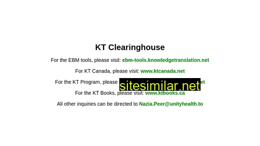 ktclearinghouse.ca alternative sites