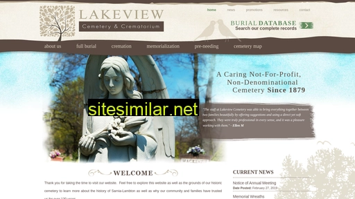 Lakeviewcemetery similar sites