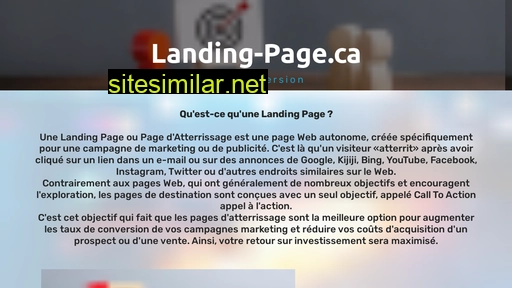 Landing-page similar sites