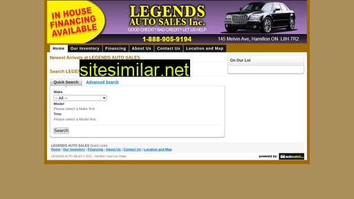 legendsautosales.ca alternative sites