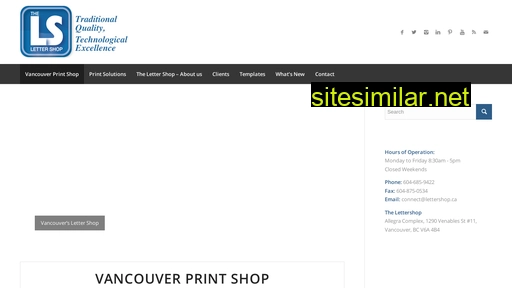 lettershop.ca alternative sites