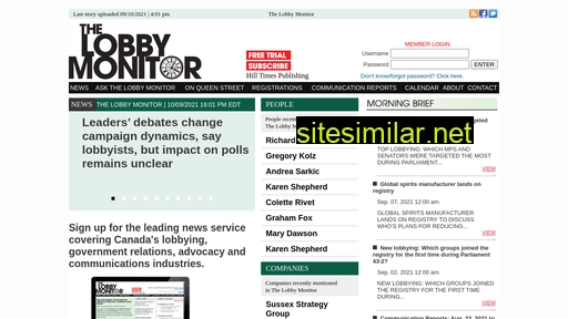 lobbymonitor.ca alternative sites