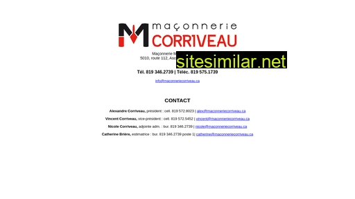 maconneriecorriveau.ca alternative sites
