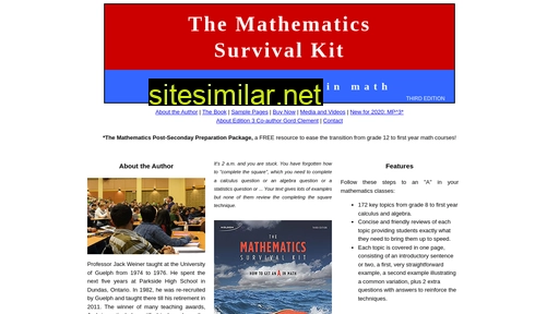 mathematicssurvivalkit.ca alternative sites