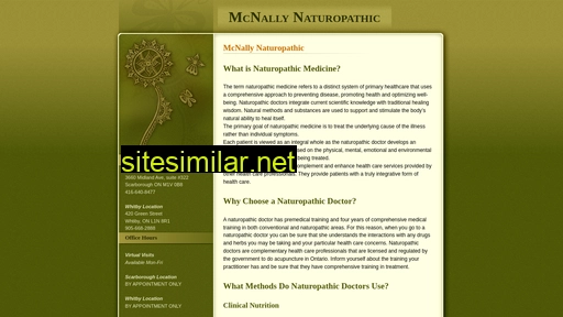 mcnallynaturopathic.ca alternative sites