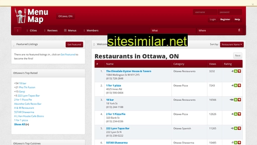 menumap.ca alternative sites