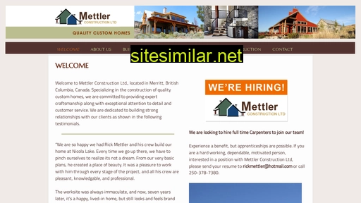 mettlerconstruction.ca alternative sites