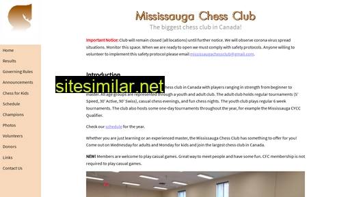 Mississaugachessclub similar sites