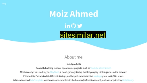 moizahmed.ca alternative sites
