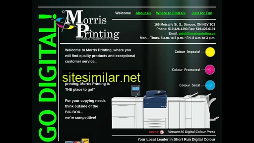 morrisprinting.ca alternative sites
