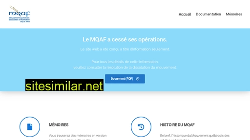 mqaf.qc.ca alternative sites