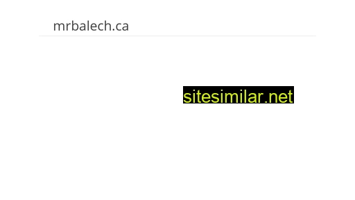 mrbalech.ca alternative sites