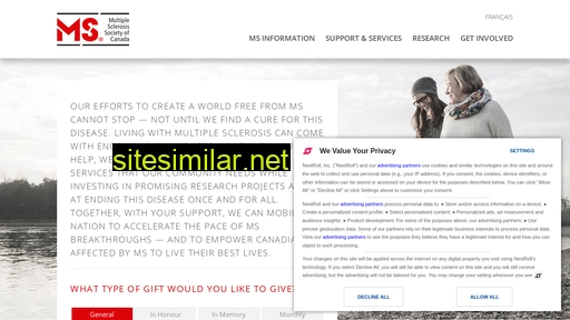 mssociety.donorportal.ca alternative sites