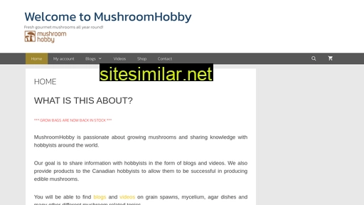 mushroomhobby.ca alternative sites