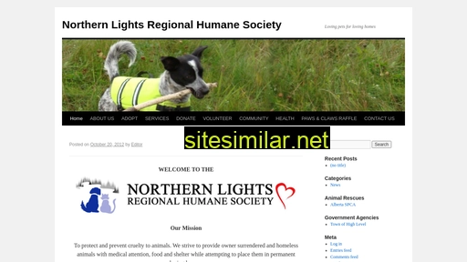 northernlightshumanesociety.ca alternative sites