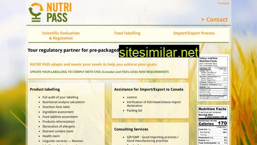 nutripass.ca alternative sites