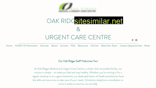 oakridgesmedicalandurgentcarecentre.ca alternative sites