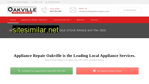Oakvilleappliancerepairs similar sites