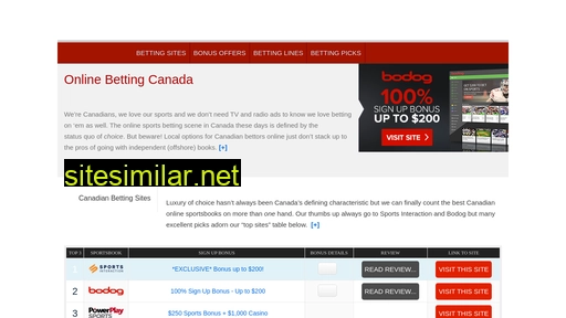 onlinebettingcanada.ca alternative sites