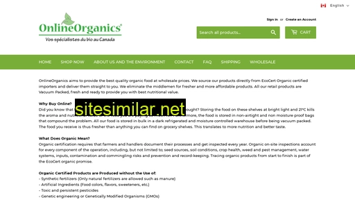 onlineorganics.ca alternative sites