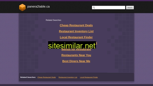panera2table.ca alternative sites