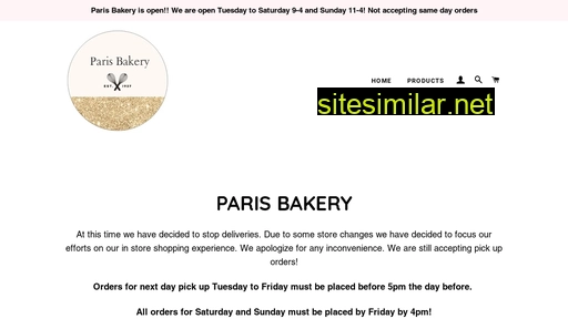 Parisbakery similar sites