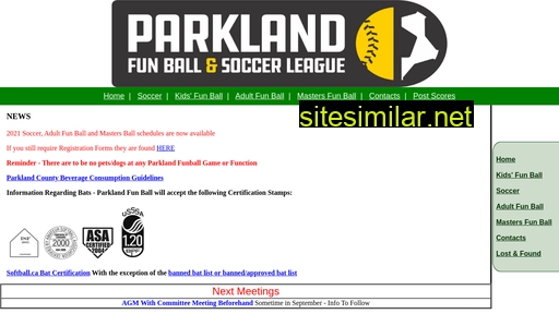 parklandfunball.ca alternative sites