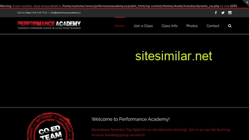 performanceacademy.ca alternative sites