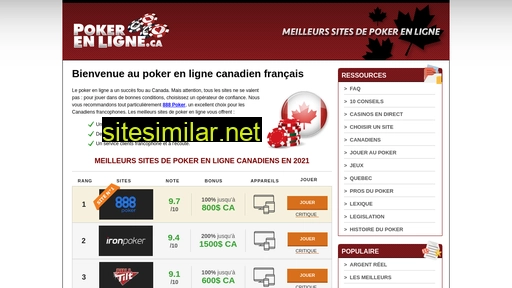 pokerenligne.ca alternative sites