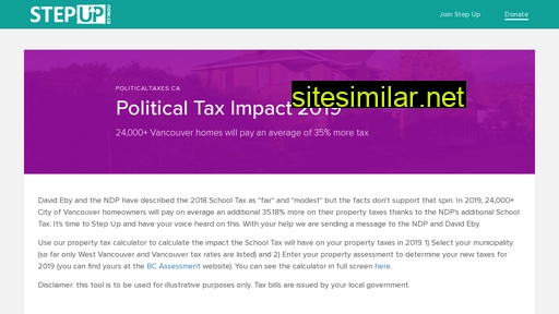 politicaltaxes.ca alternative sites