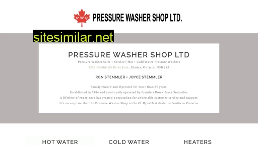 pressurewashershop.ca alternative sites