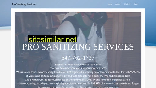 prosanitizingservices.ca alternative sites