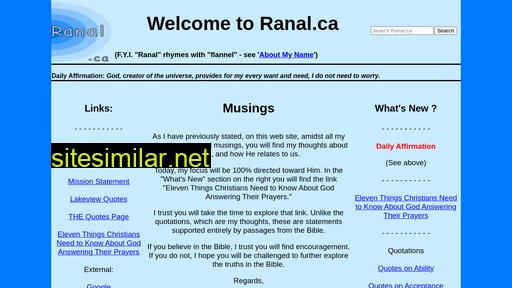 ranal.ca alternative sites