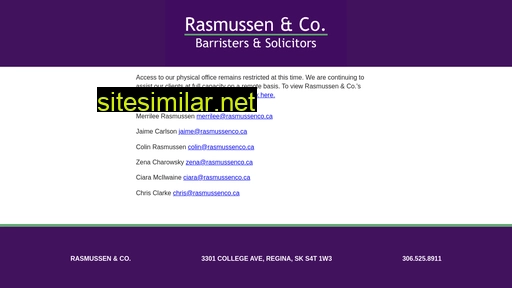 rasmussenco.ca alternative sites
