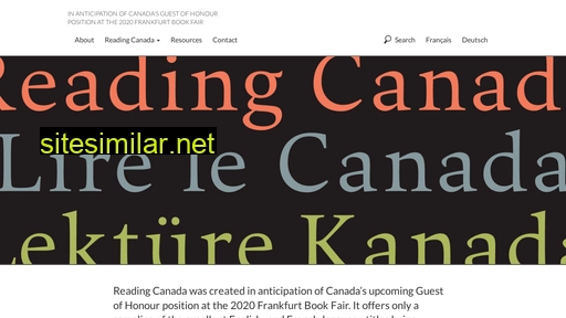 readingcanada.ca alternative sites