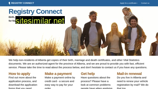 registryconnect.ca alternative sites