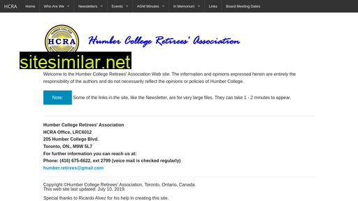 retirees-humber.ca alternative sites