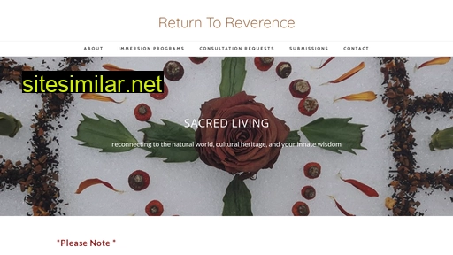 returntoreverence.ca alternative sites