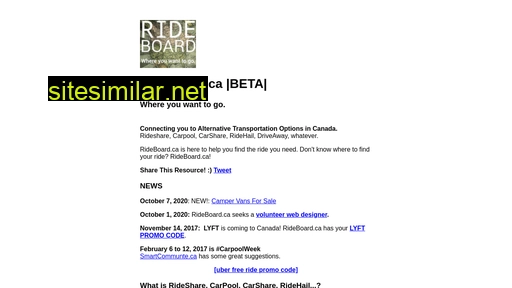 rideboard.ca alternative sites
