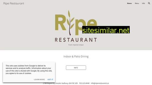 riperestaurant.ca alternative sites
