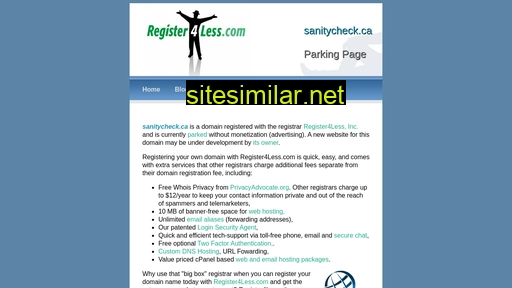 sanitycheck.ca alternative sites