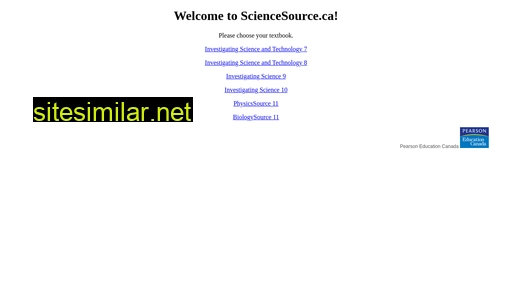 sciencesource.pearsoncanada.ca alternative sites