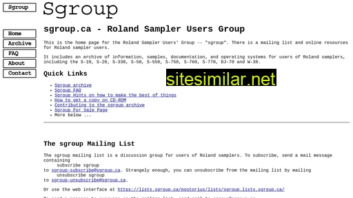 Sgroup similar sites