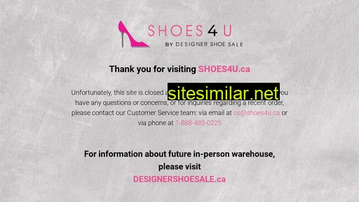 shoes4u.ca alternative sites