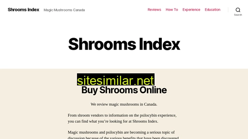 shroomsindex.ca alternative sites