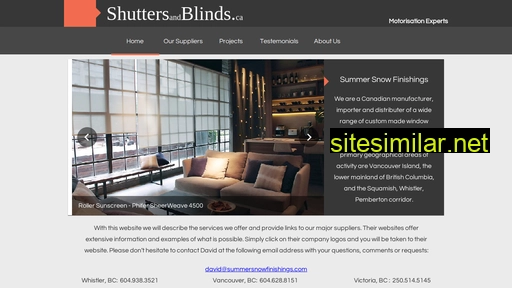 Shuttersandblinds similar sites