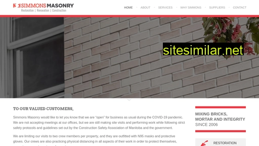 simmonsmasonry.ca alternative sites