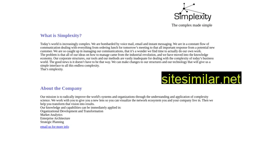 simplexityinc.ca alternative sites