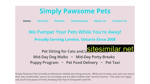 simplypawsomepets.ca alternative sites